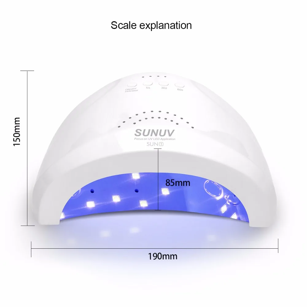 

Hot SUNUV Sunone 48W Professional Nail Lampe LED Manicure UV Lamp Nail Dryer for UV Gel LED Gel Nail Machine Infrared Sensor