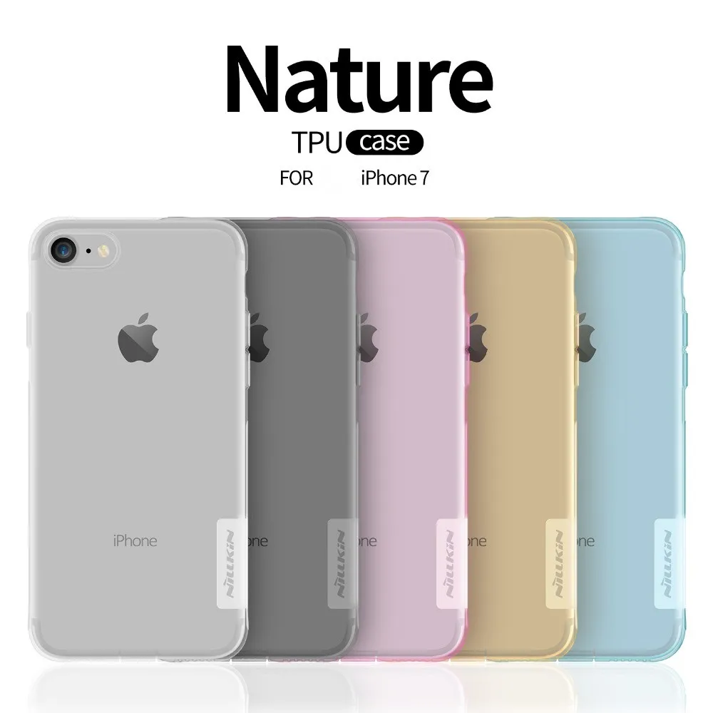 Чехол для Телефона iphone 7 тонкий прозрачный силиконовый защитный чехол из ТПУ и ПК