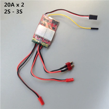 20A x 2 двунаправленный матовый ESC двойной способ ESC электронный регулятор с высокой скоростью 380 двигатель для RC DIY автомобилей/лодки запчасти - Цвет: 1 PC x ESC