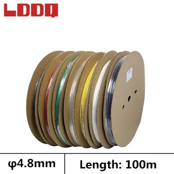 

LDDQ 100m 3:1 Heat shrinkable tube with glue adhesive Diameter 4.8mm Wire wrap Cable sleeve Waterproof guaina termorestringente