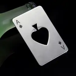 Покер карты открывалка для бутылок пива Открытый Инструменты Нержавеющая сталь Свадебная вечеринка Банкетный подарок Сувениры Барные