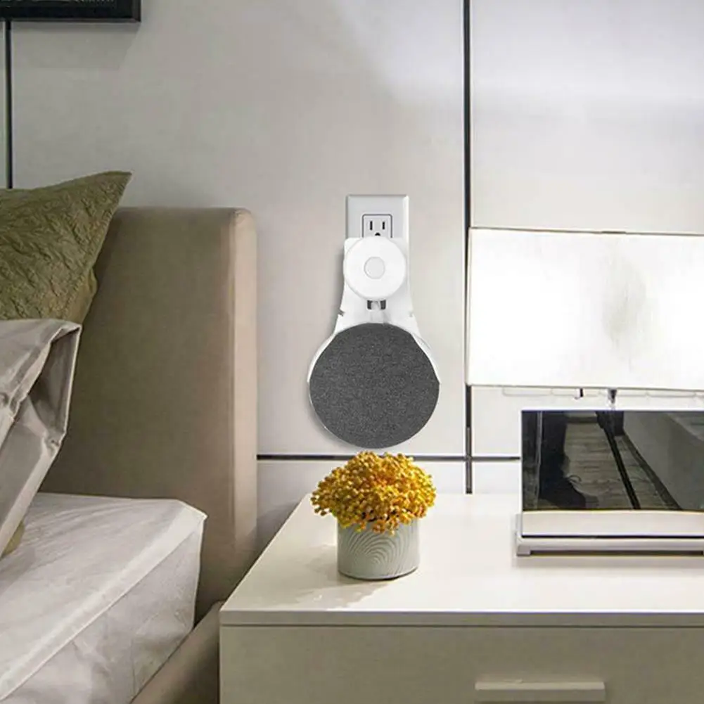 Для Google Home Mini Voice Assistant Plug Hot ABS выход Настенный держатель шнур кронштейн на кухне спальня портативный аудио стенд