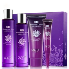 4Pcs/Set Skin Care Set Shrink Pores, Moisturizing Anti Aging Anti-wrinkle Eye Cream/Lotion/Toner/Cleanser Whitening Face Cream