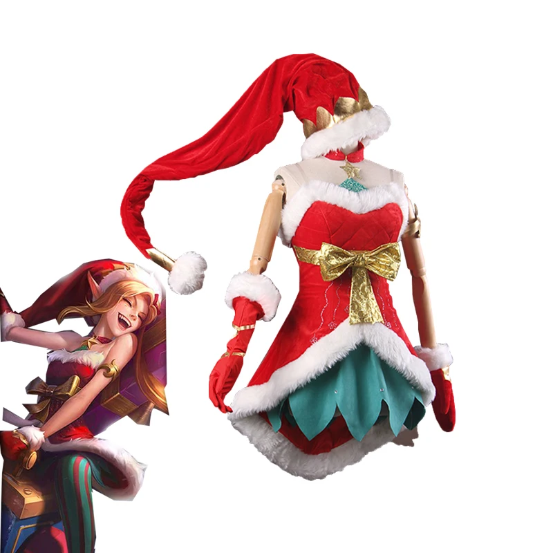 2018 New Arrival Game Lol Christmas Rascal Jinx Cosplay Costumes