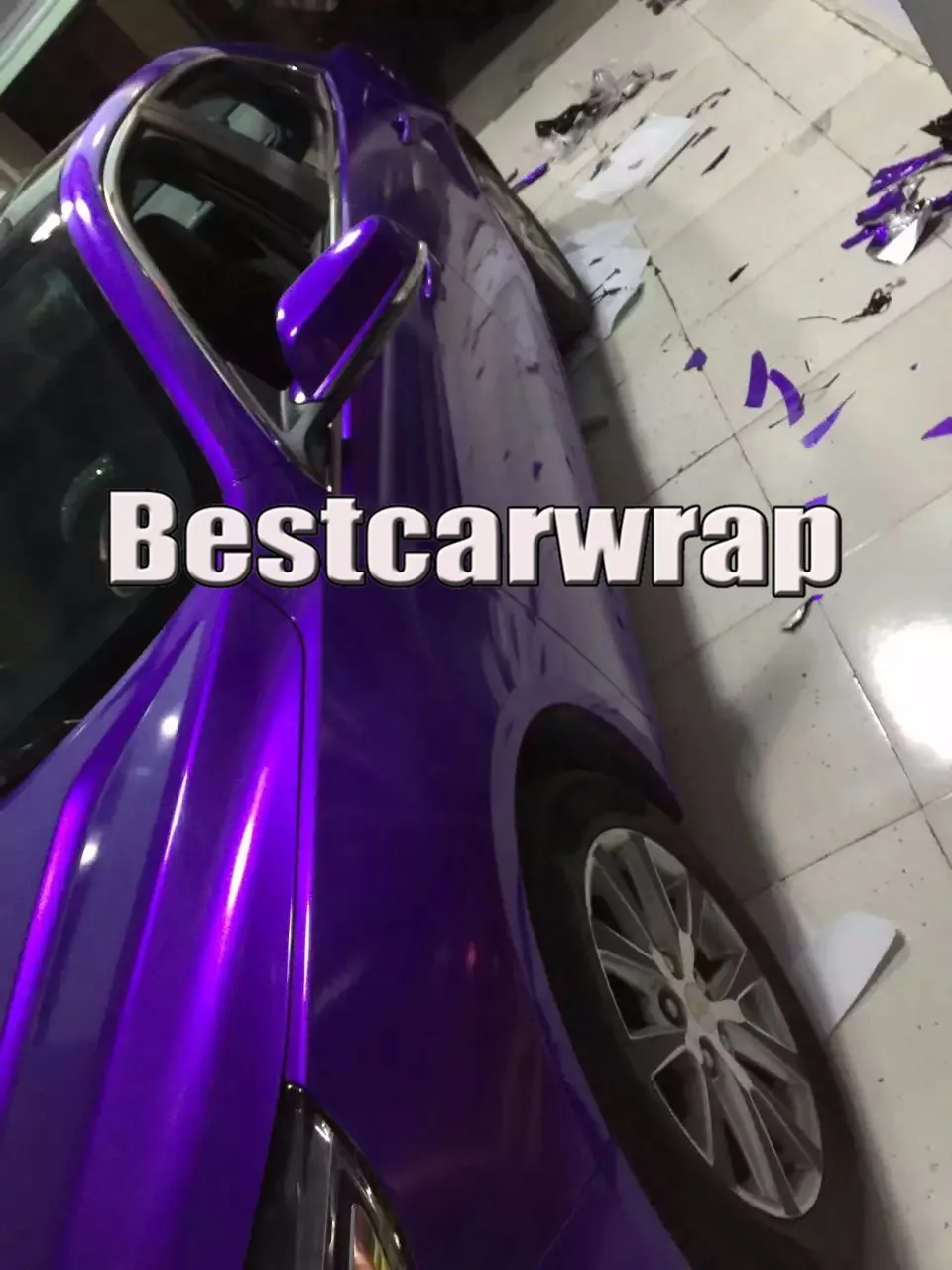 high glossy mid night purple car wrapping film candy purple vinyl wrap 3M ARLON SKY PURPLE SHEET (7)