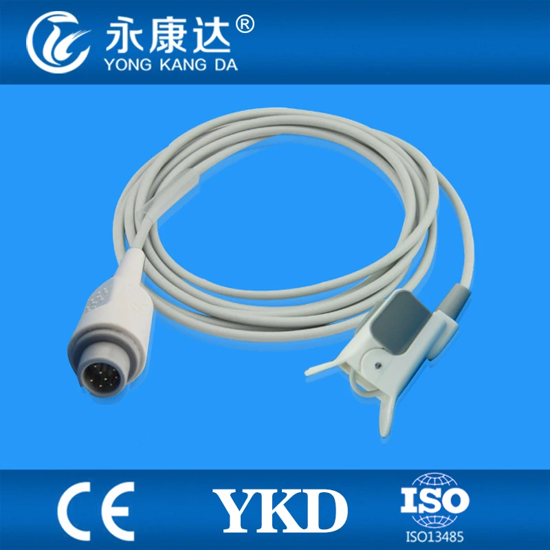 

Reusable Mindray T8 Oximax spo2 sensor for pediatric finger clip , 8pin/3m with CE and ISO13485