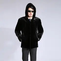 Осенне-зимнее пальто из искусственного меха, мужская куртка из толстого меха, кожаная мужская ветровка с лисой, толстая, большие размеры HN200