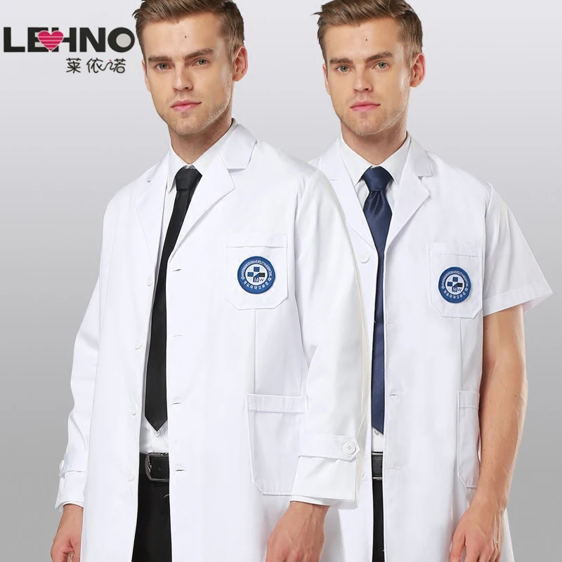 

Brands LEHNO White Lab Coat for Women and Men Long/Short-Sleeved Beauty Salon Doctor Jackets Work Clothes S-XXL