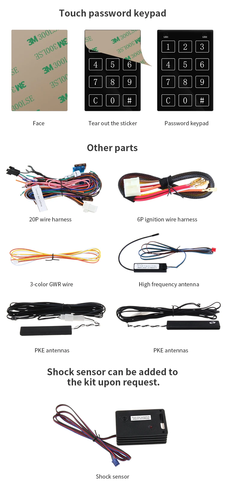 CONRAL Sistema de Bloqueo de Puerta Central Universal de 24 V Sistema de Entrada sin Llave de Control Remoto autom/ático del veh/ículo para cami/ón 2 Puertas