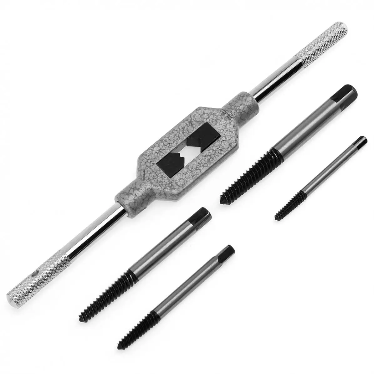 

5Pcs Cr-Mo Screw Extractor Broken Bolt Remover Drill Guide Bits Set With Holder Frame Tool