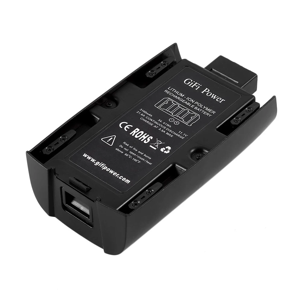 

11.1V 3100mAh 3S 21.6A Large Capacity Li-ion Polymer Rechargeable Battery for Parrot Bebop 2 Drone RC FPV Quadcopter