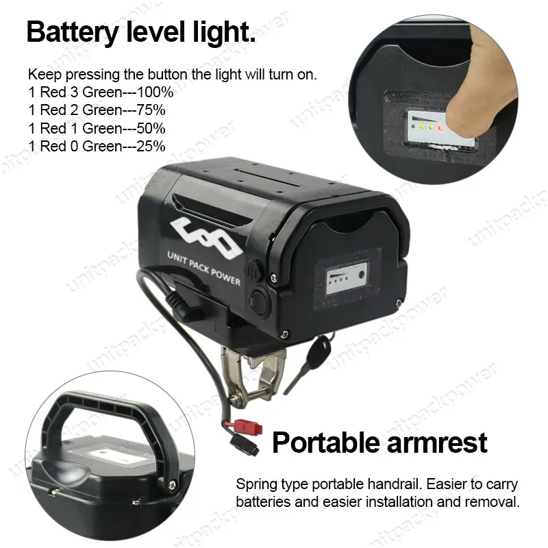 Best UPP Great Quality Rechargeable 36V E-Bike Seat Post Lithium Ion Battery 36V 10.4Ah With 42V 2A Charger for 500W 350W 250W Motor 3