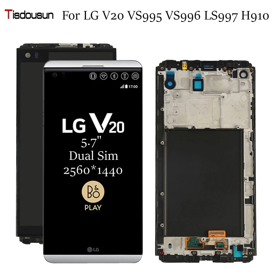 5 7 &quotдля LG V20 VS995 VS996 ЖК-дисплей + кодирующий преобразователь сенсорного экрана в