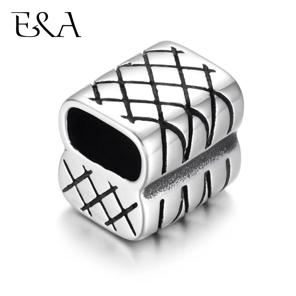 

Stainless Steel End Cap Beads Adjuster Slide Connector Clasp Hole 11*6mm for DIY Bracelet Slider Jewelry Making Supplies