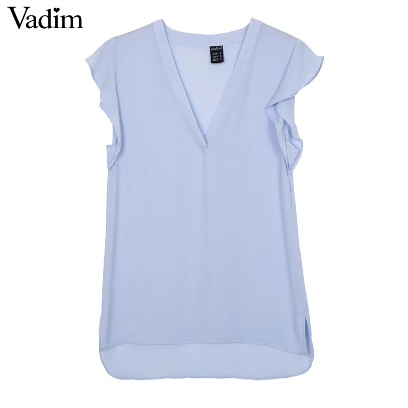 Блузка женская летняя с коротким рукавом раздельным рукавом|chiffon blouse|blusas femininassleeve