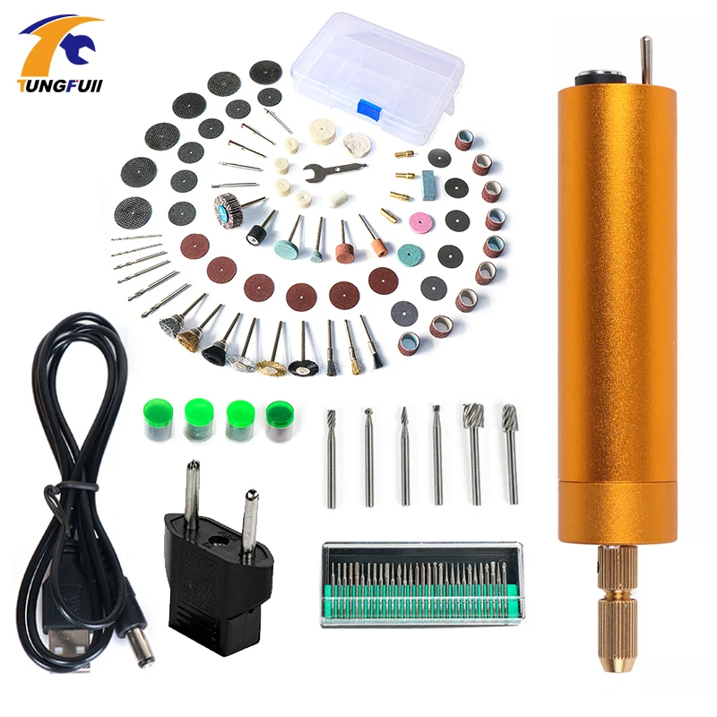 

Tungfull Mini Electric drill Hand Drill Motor Hole Saw Aluminum Mini Electric DIY PCB with drill for Wood Plastic Drilling