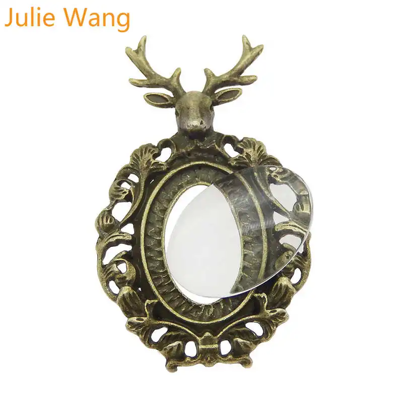 Ожерелье подвеска Julie Wang с кабошоном ожерелье из сплава|Ювелирная фурнитура и