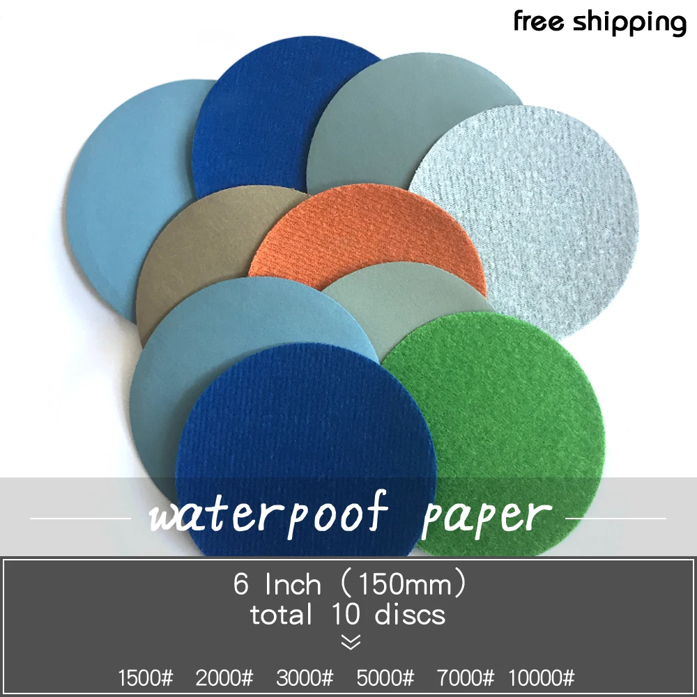 10pcs Abrasive Sandpaper 5000 Grit Dry Wet Waterproof Polishing Sand Paper