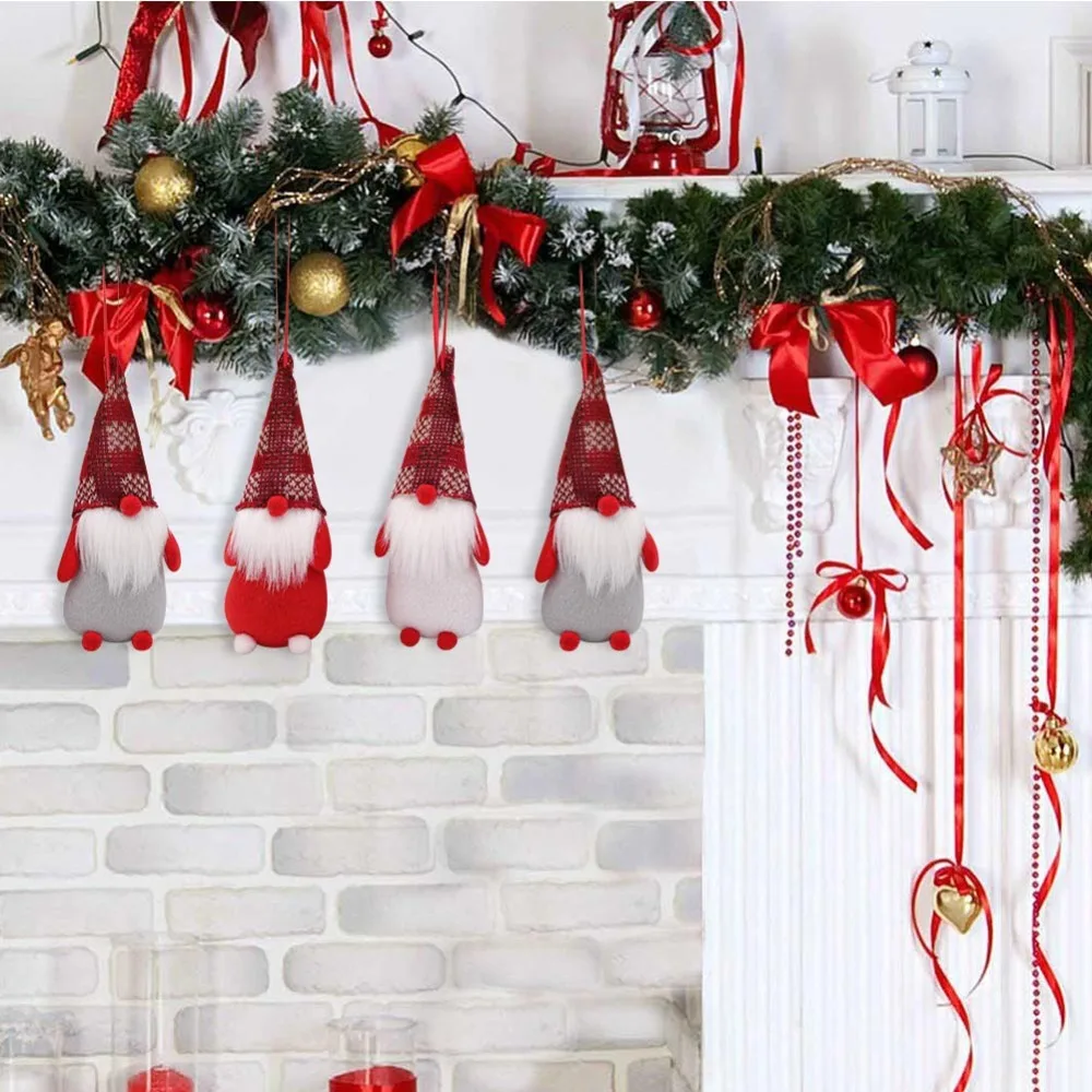 OurWarm 3 шт Navidad Gnome Санта подвеска эльф Рождественская елка украшения для вечеринки
