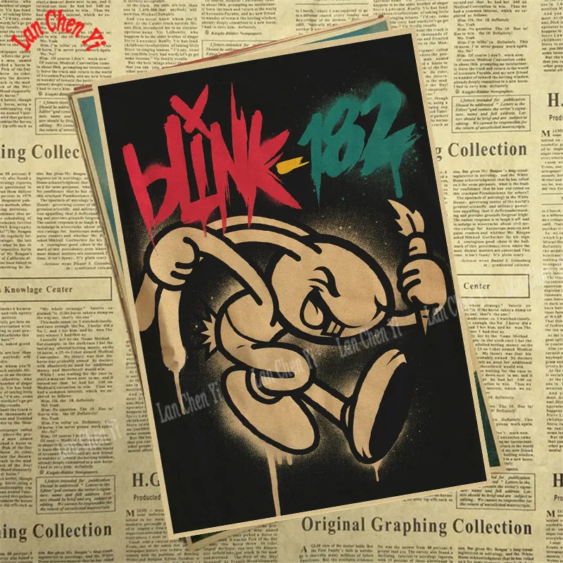 Blink 182 Рок Группа Музыка крафт бумага античный плакат высокого качества печать рисунок ядро декоративная живопись