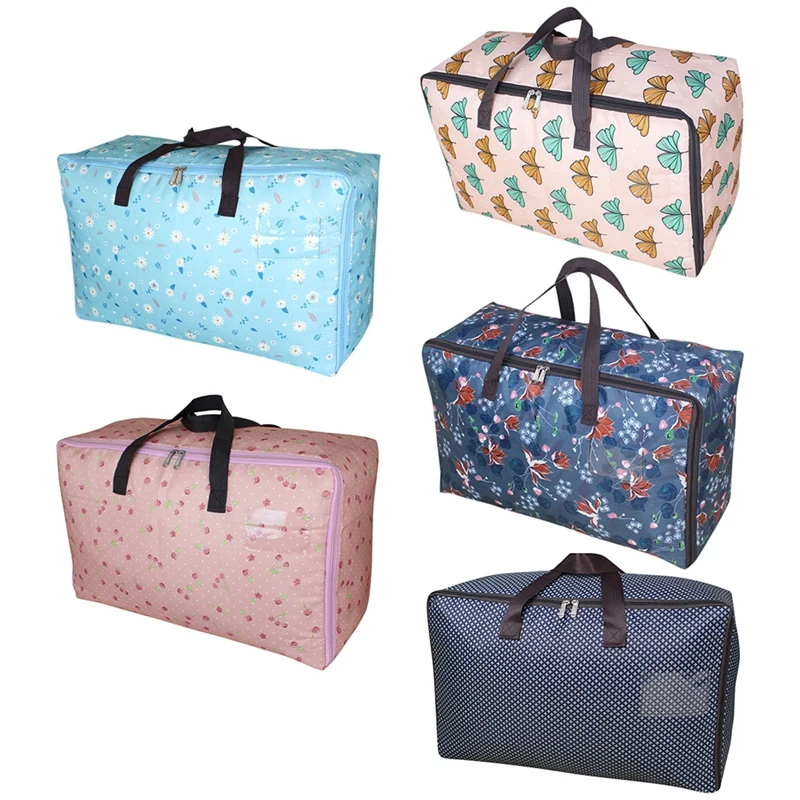 4 حجم صندوق تخزين ملابس حقيبة حجرة منظم طوي تخزين اللحاف أكياس عالية قدرة جامبو حجم الأمتعة حقيبة ل بطانية