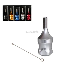 Серебряная Высококачественная татуировочная машина Картридж ручка трубка Алюминиевый изготовленный технический картридж иглы