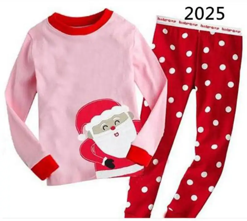 Новинка, Рождественский детский пижамный комплект для мальчиков и девочек, хлопковая одежда для сна на год Детский Пижамный костюм хорошего качества с длинными рукавами - Цвет: color at picture