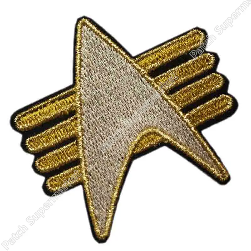 

2" MINI Star Trek Future Imperfect Communicator Isignia TV movie Series fancy Embroidered sew on iron on patch applique dropship
