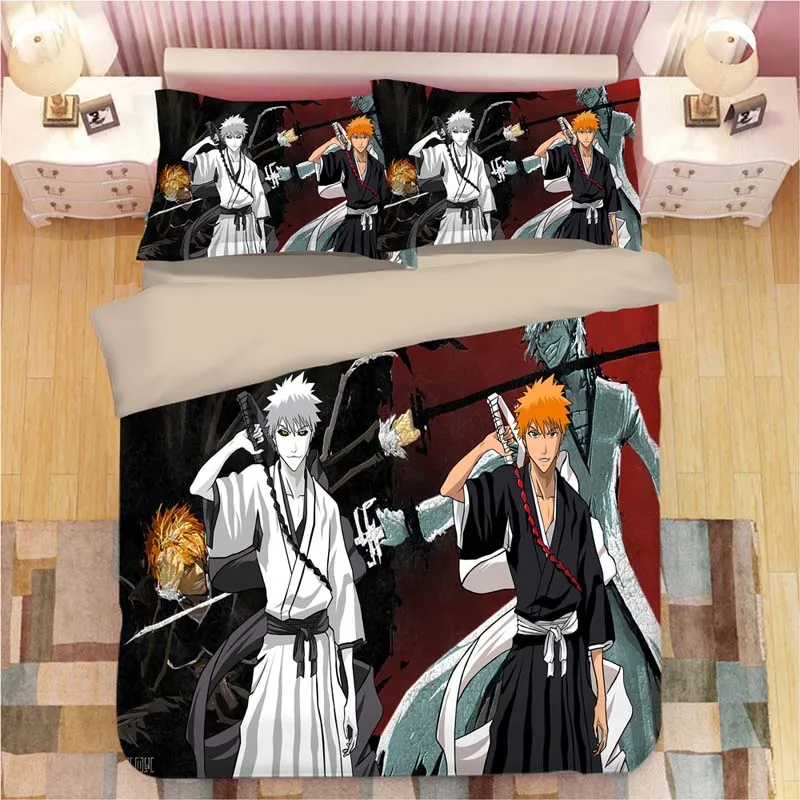 BLEACH Kurosaki Ichigo Комплект постельного белья, пододеяльник, наволочки, мультяшное аниме одеяло, Комплект постельного белья s, постельное белье, Комплект постельного белья - Цвет: 8