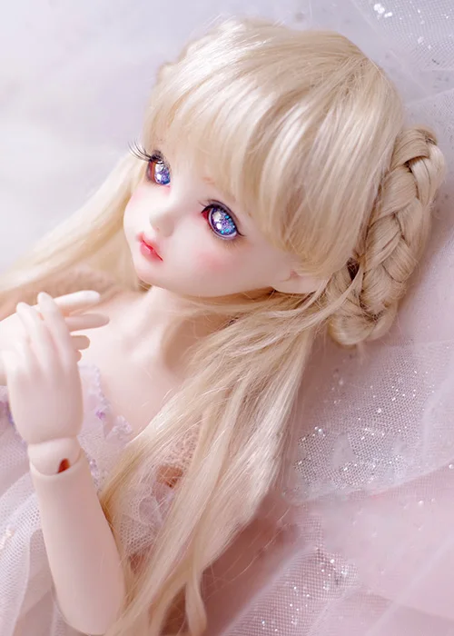Парики для кукол BJD светлые золотые прямые длинные волнистые 1/3 1/4 DD Кукла SD MSD