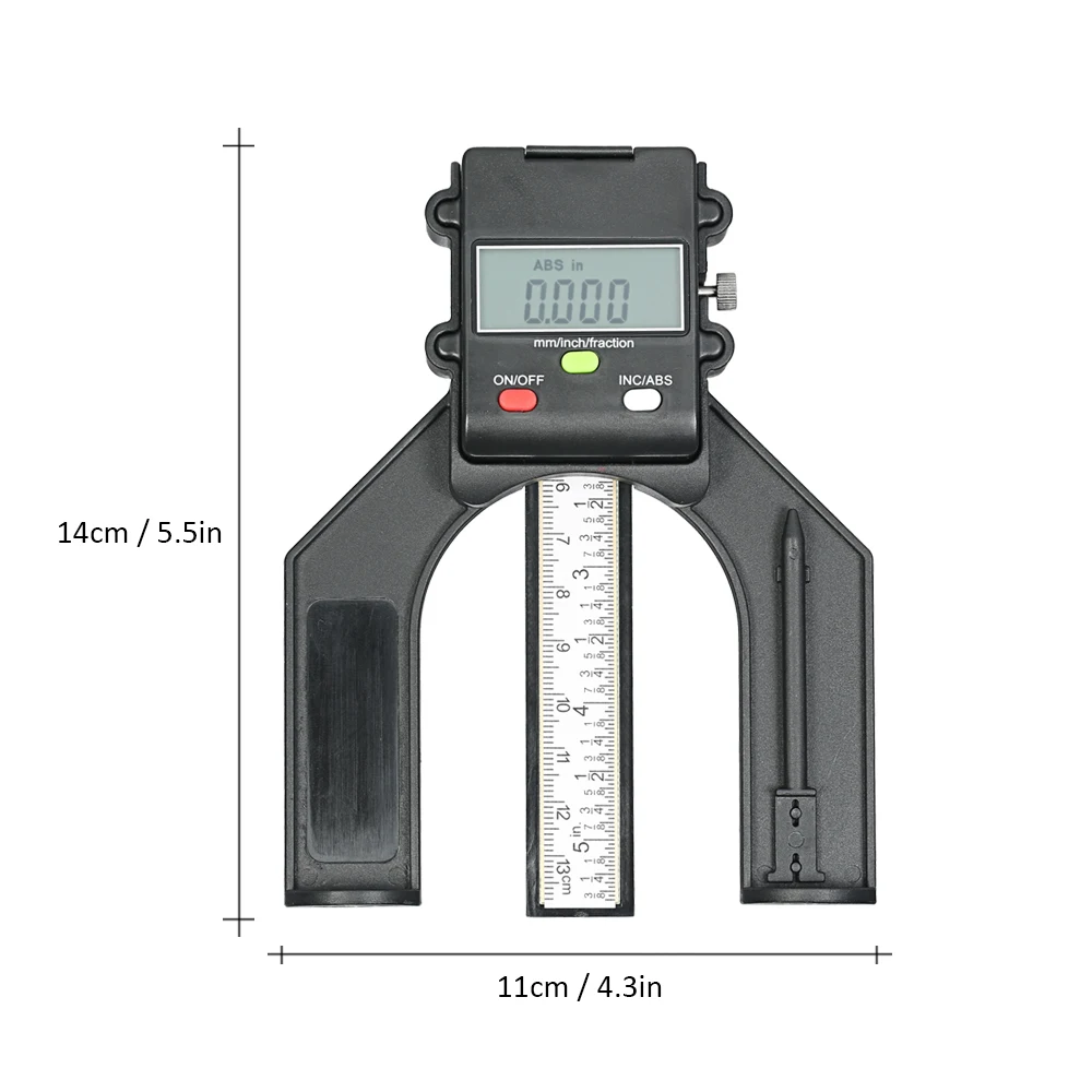 0-130 мм цифровой измерительный прибор для измерения высоты, измерительный прибор с тремя измерениями, фиксирующий винт для деревообрабатывающего фрезерного станка, стол 80 мм