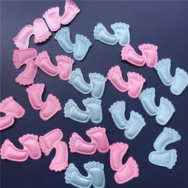 100Pcs Baby Shower Confetti Table Party Sprinkles Birthday Footprint Pacifier Baby Bib Style Boy Girl Baby Shower Decor DE11 (11)