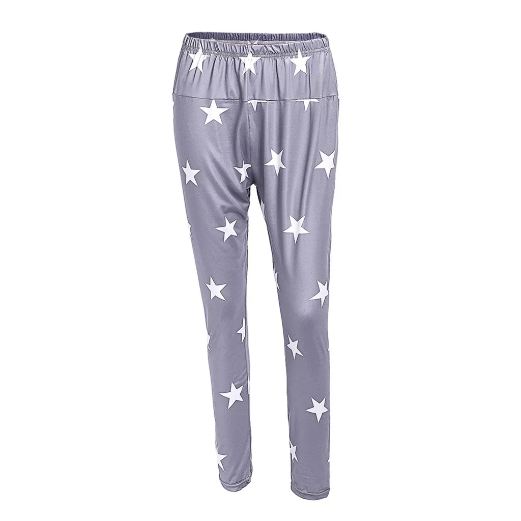 

Women Pregnancy Stars Print High Waist Stomach Lift Trousers Maternity Leggings