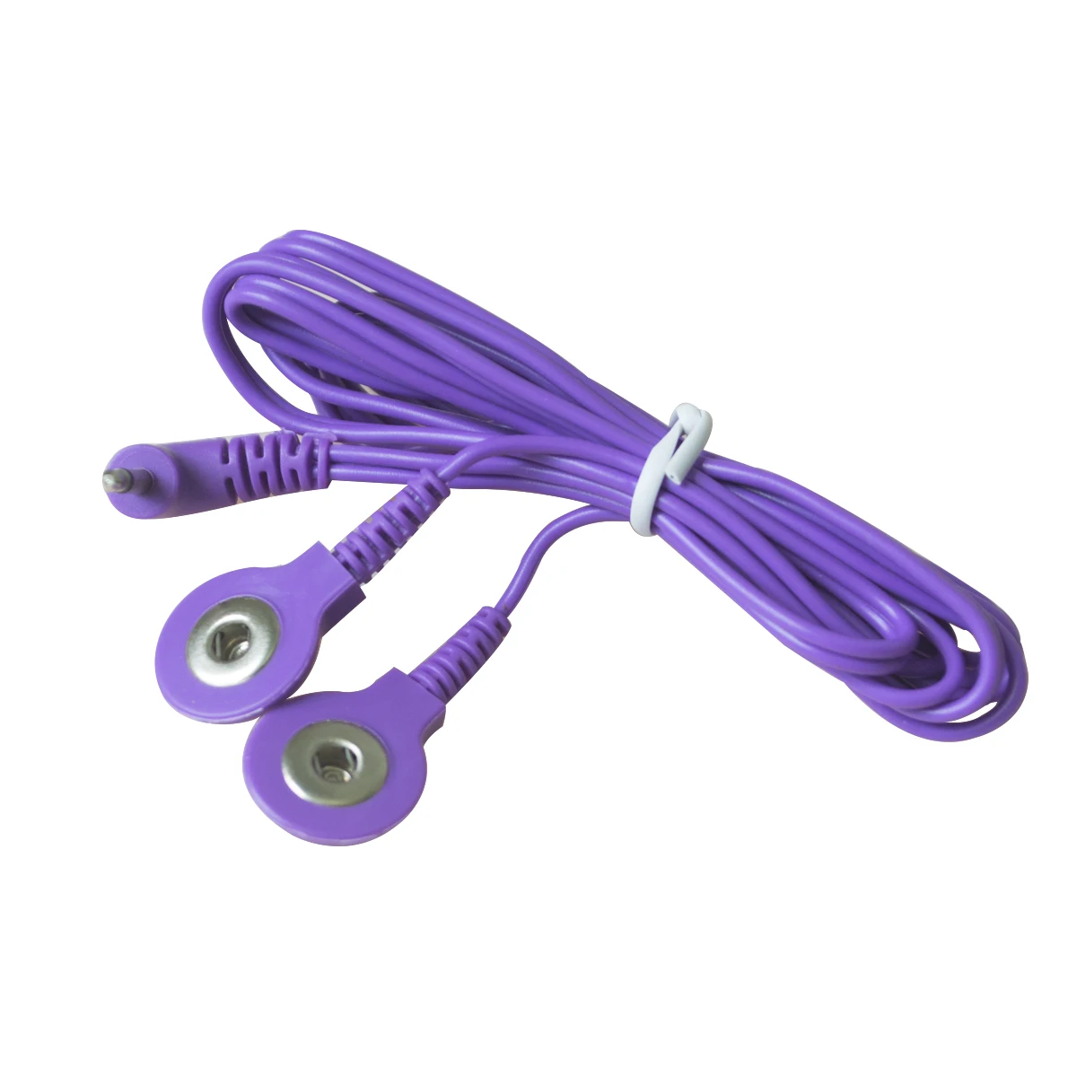 10pcs DC 2.5mm 2 In 1 Head Button Type Electrode Wires Connecting Cables Connect Therapy Massager & Electrode Patches