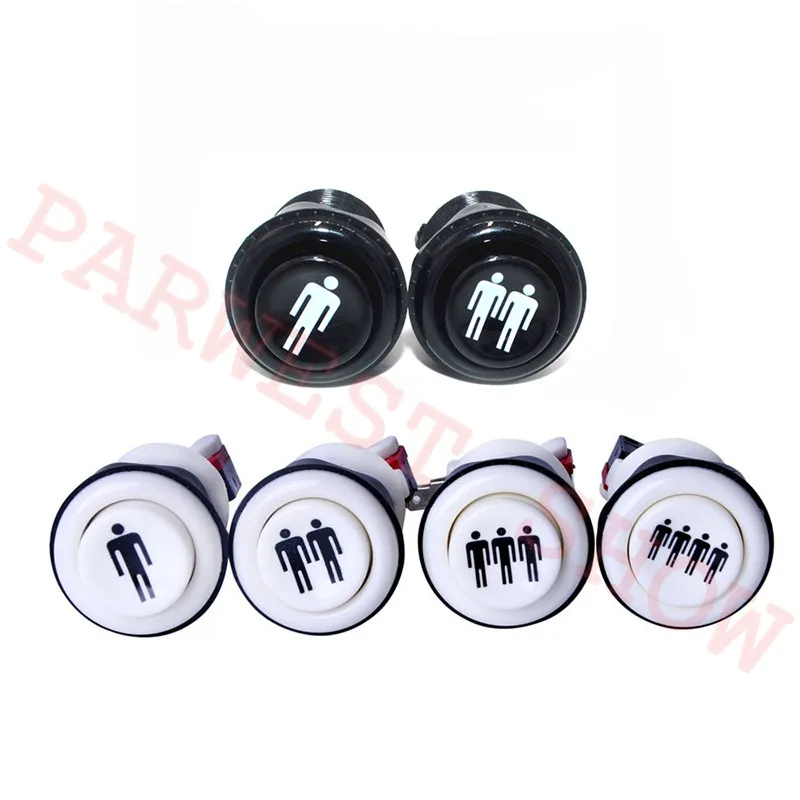 

6PCS American HAPP Style Player 1P / 2P / 3P /4P Start Push Buttons with Micro-switches for Arcade Jamma MAME