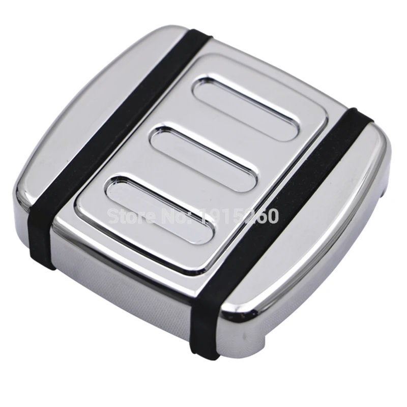 

Motorcycle Chrome CNC Edge Cut Small Brake Pedal Pad Cover For Harley Dyna Softail XG FXSB