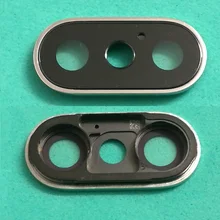 Задний объектив камеры стеклянная крышка с рамкой держатель для iPhone X запасные части