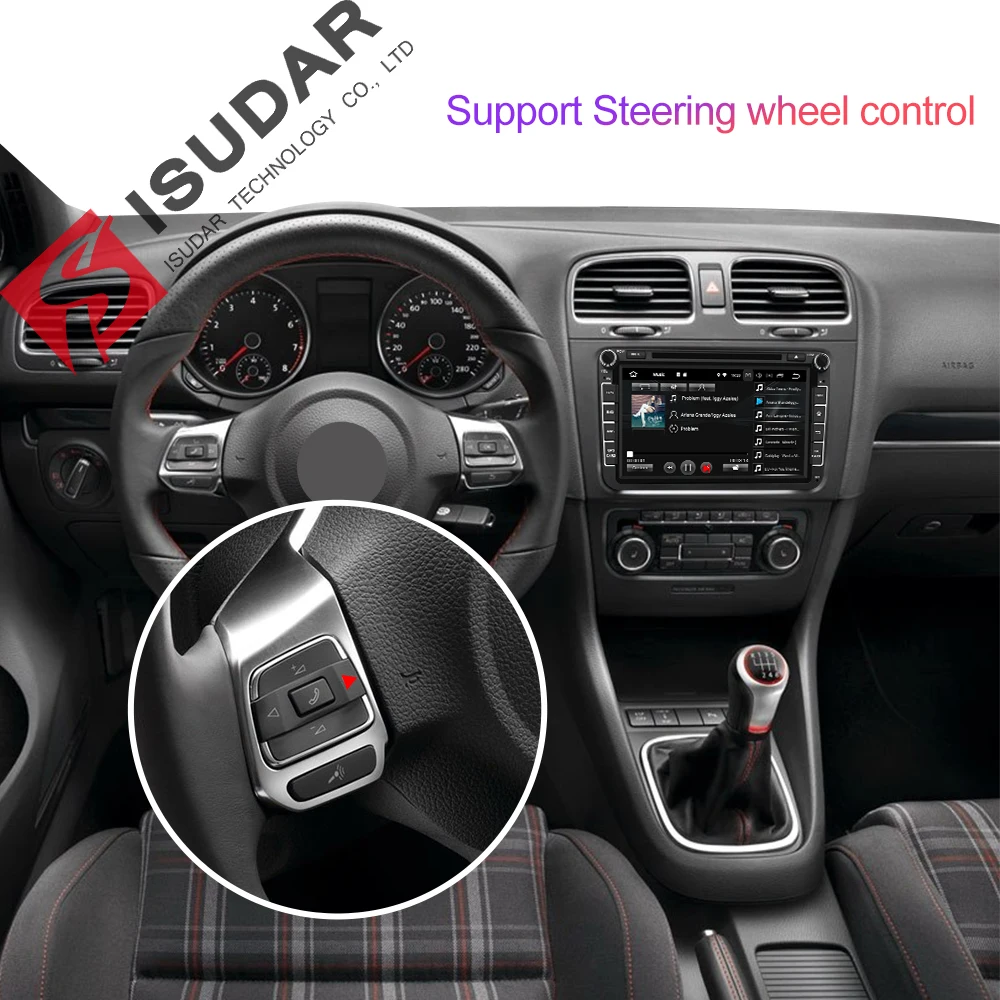 Isudar H80 Автомобильный мультимедийный плеер Android 8 0 2 DIN авторадио для
