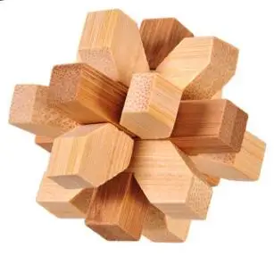 Puzzle de Madeira de Bambu Provocação de Metal Brinquedos para Adultos Caixa de Presente Loop Corda Cérebro Puzzles Jogo Crianças 12 Pçs - Set 15 Bambu Loop Corda Provocação de Metal Cérebro
