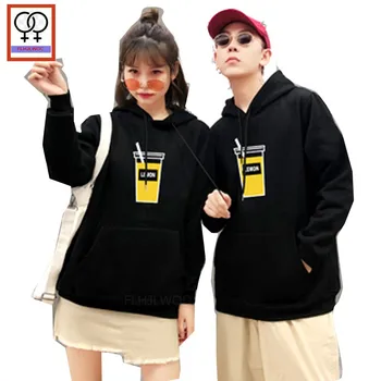 

Winter Hoodies Sweatshirts Lovers Couple Clothes Preppy Style Printed Hooded Top Yellow Gray Red Black White Couple Hoodies 181