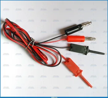 

2 set 4MM banana plug to Test Hook Clip Cable IC SMT SMD Test Probes DIY