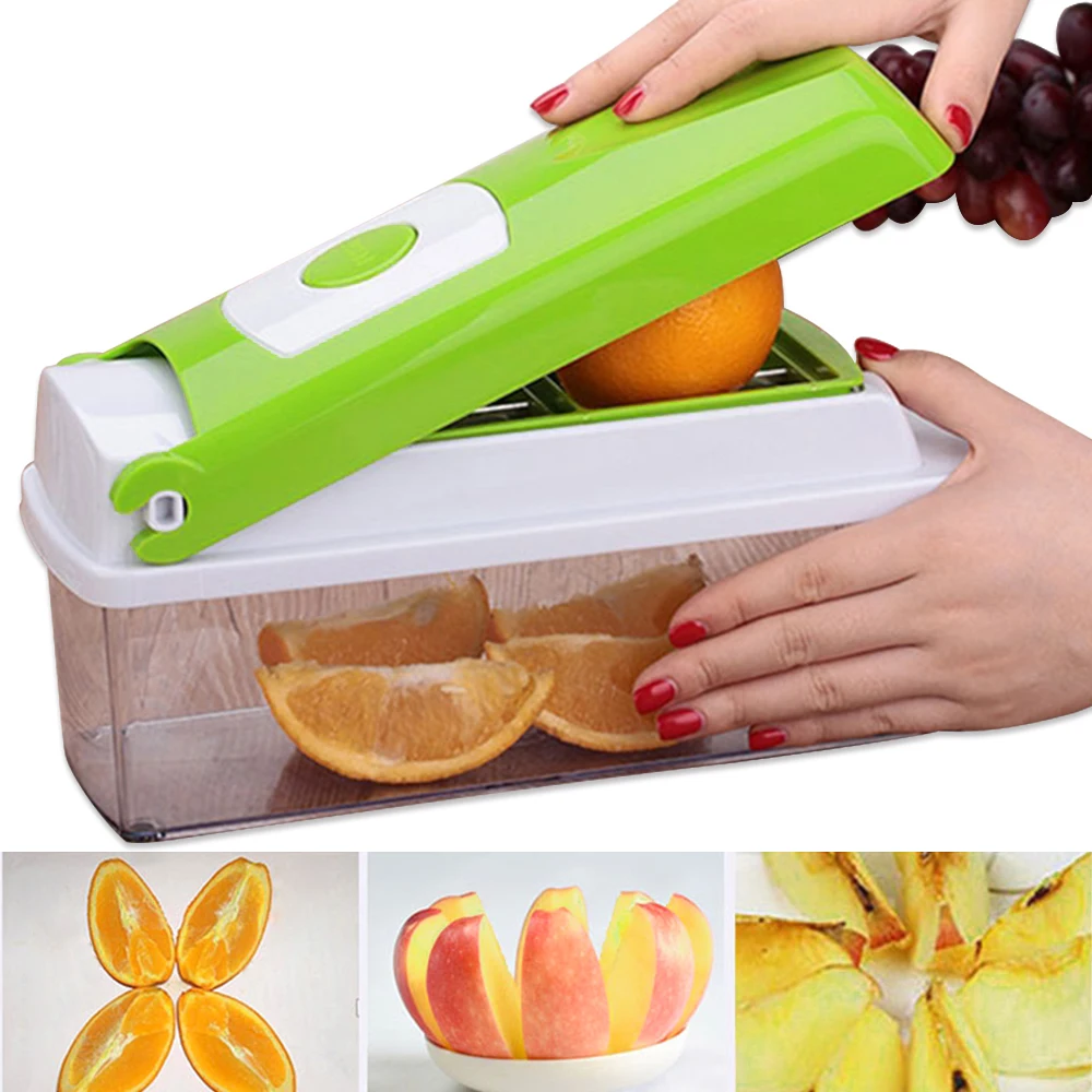 12Pcs set Multifunction Vegetable Slicer Shredder Fruit Vegetable Graters Potato Peeler Chopper Cutter Mandoline Kitchen Gadgets