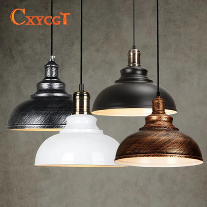 

Vintage Pendant Lights Industrial Pendant Lamp Loft Bronze Color Iron Hanging Lights For Restaurant Dining Room Study Hanglamp