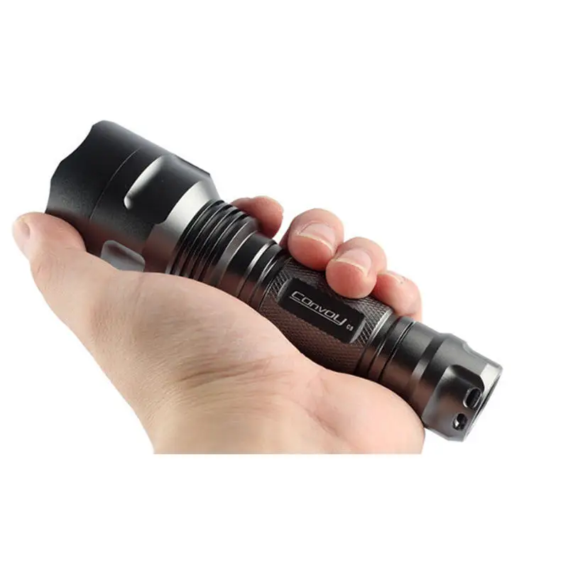 

NEW Gray Convoy Aluminum alloy C8 2 7135x8 3/5 Modes SMO Integrated Head LED Torch Flashlight Tail cap switch For Camping