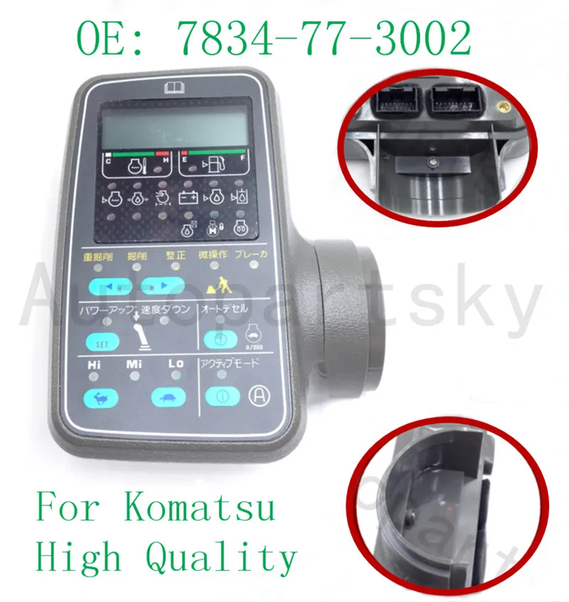 Высокое качество для Komatsu PC200-6 6D102 7834-77-3001 новый монитор панели экскаватора 7834-77-3002