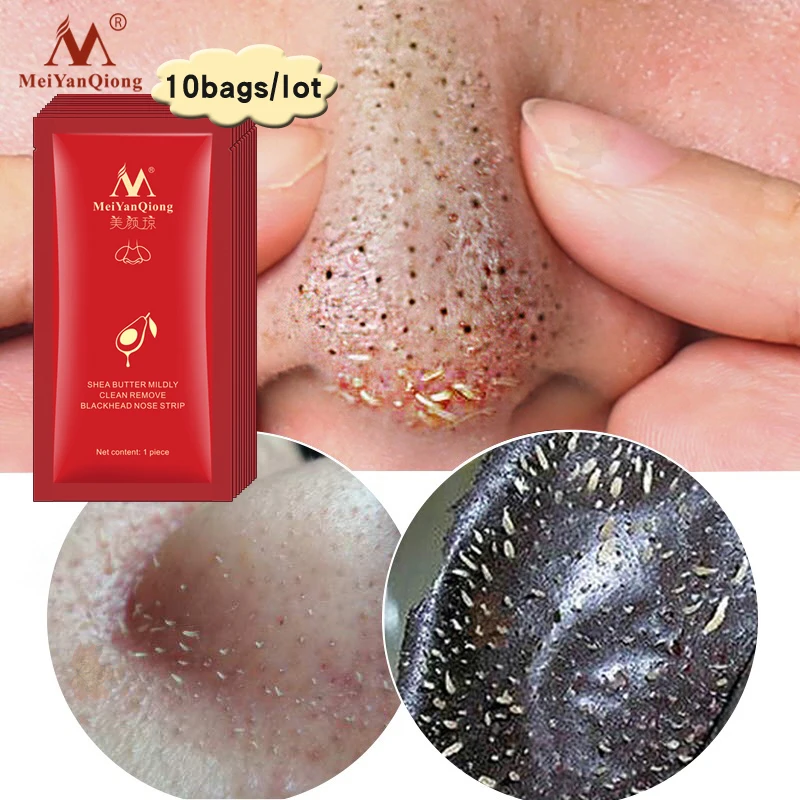 

10pcs Nose Strips Deep Cleansing Blackhead Remover Nose Mask Facial Dot Sticker Sheet Nose Mask Shill For Acne Black Head
