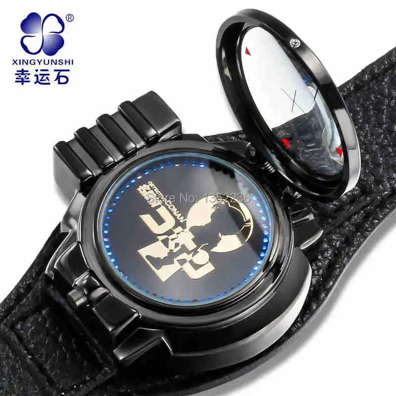 Anime Detective Conan Led Touch Screen Case Closed Wrist Watch Fashion