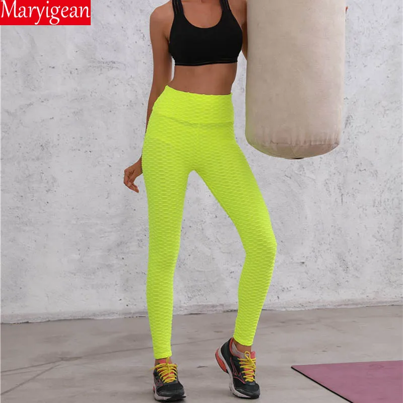

Maryigean Solid Sexy Push Up Leggings Women Fitness Clothing High Waist Pants Female Workout Breathable Skinny Leggings