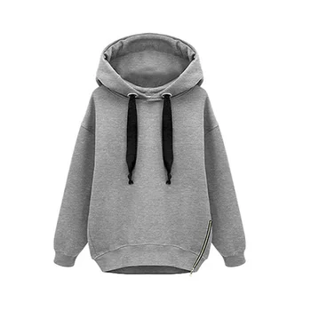 

2018 New Spring Autumn Fashion Hoodies women Large Size Warm Fleece Coat loose Hoodies Sweatshirts Hip Hop Solid Hooded Hoody