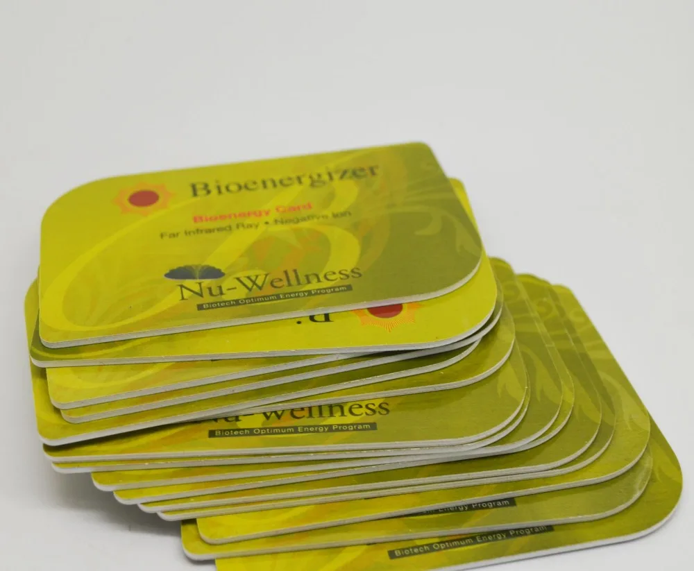 

100 x free shipping 2500-3000 BioEnergizer card Quantum Science Scalar Energy Ion cards anti radiation bioenergy card FIR card